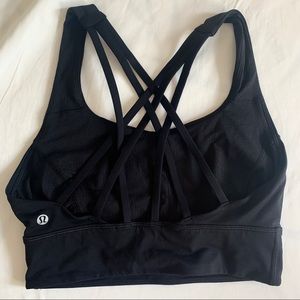 Lululemon Bra FTBS LL Sz 6 Black EUC